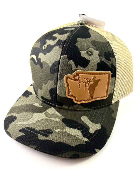 TRUCKERS WA ELK CAMO HAT
